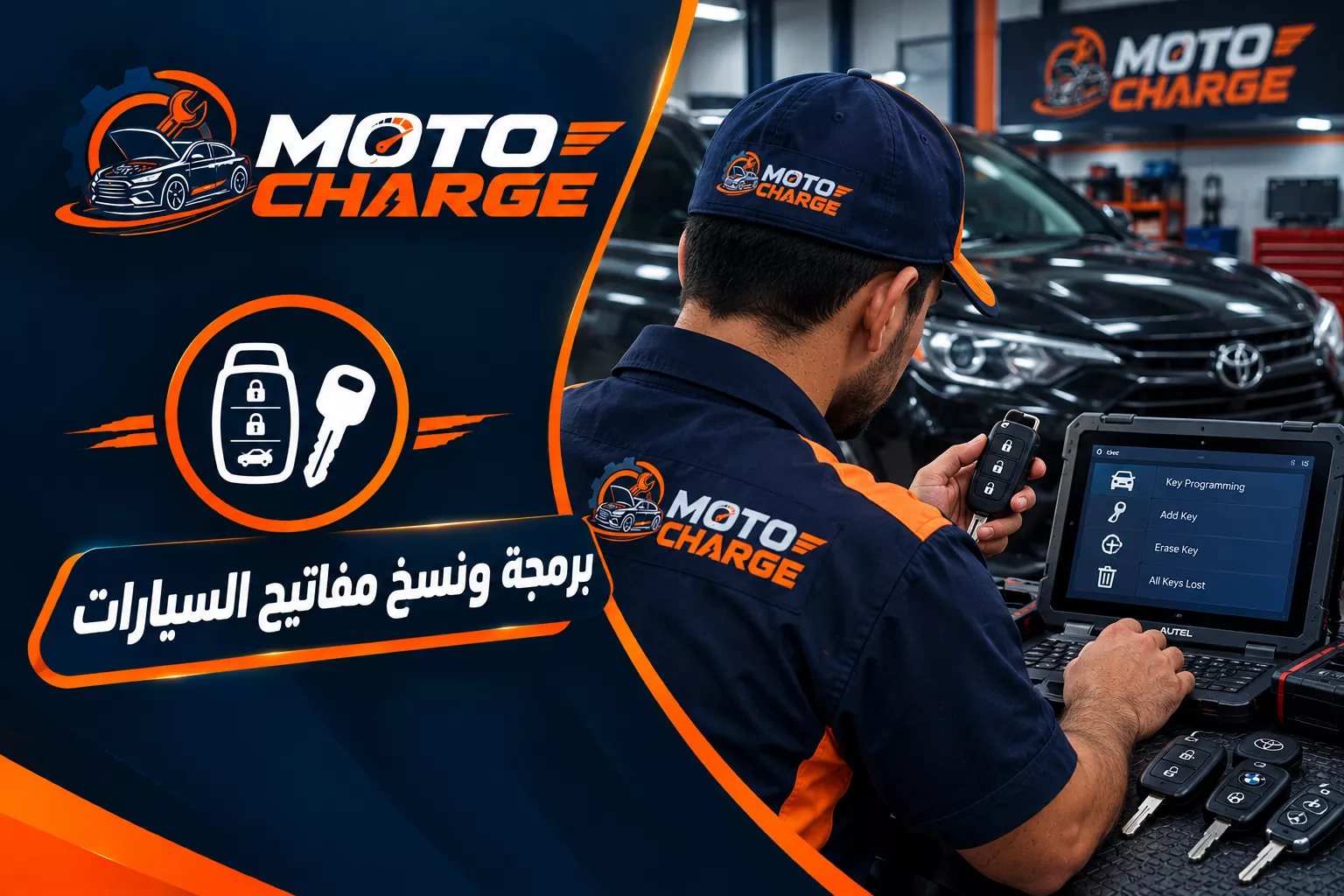 برمجة ونسخ مفاتيح السيارات